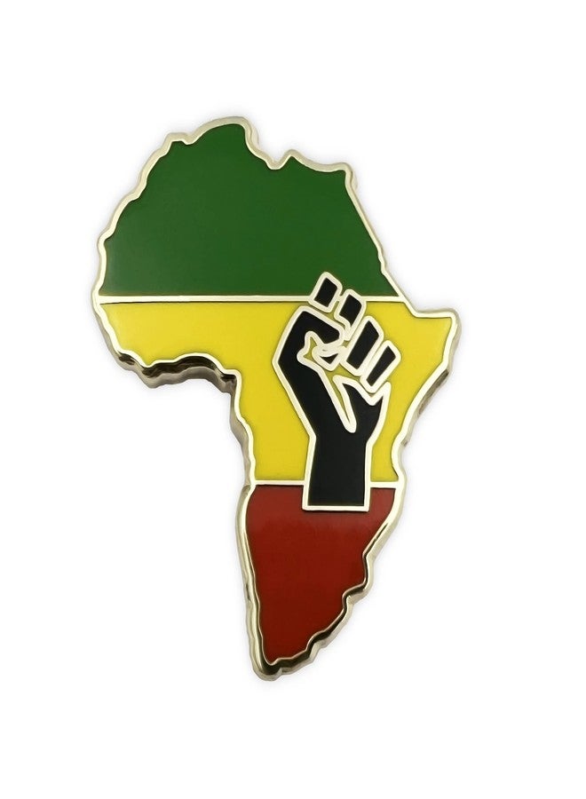 PinMaze African American Map Flag Lapel Pin - Protest Resistance Brooch - Image 1